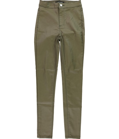 Coated High Rise Tapered Leggings Casual Pants