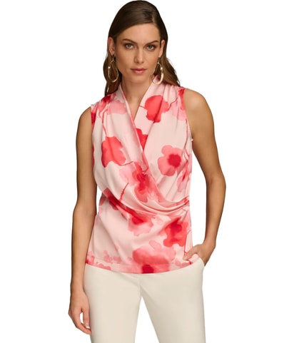 Floral Sleeveless Blouse Top