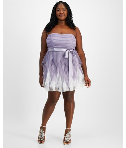 Belted Glitter Fit & Flare Dress