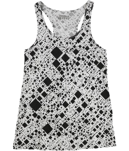 Square Pattern Racerback Tank Top