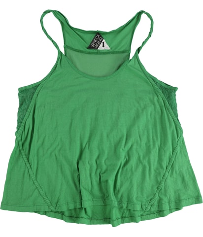 Mesh Panel Twisted Strap Tank Top