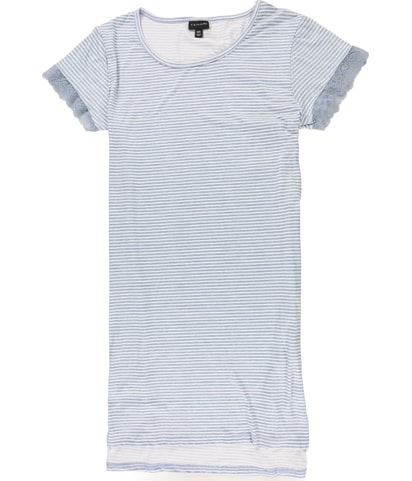 Striped Lace Sleeve T-Shirt Dress