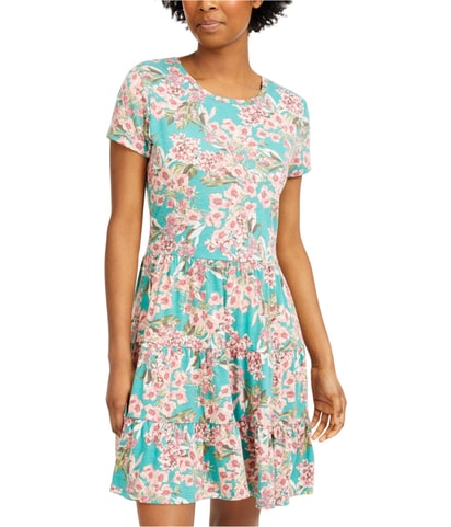 Floral Print Tiered Dress