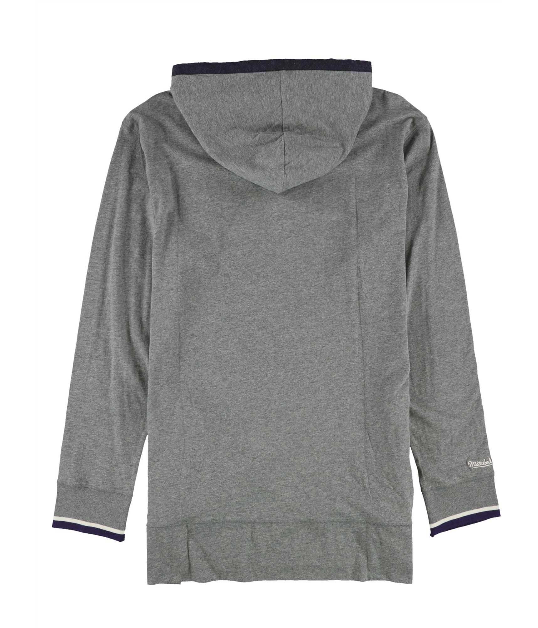 Mitchell & Ness Mens Hooded Long sleeve Henley Shirt