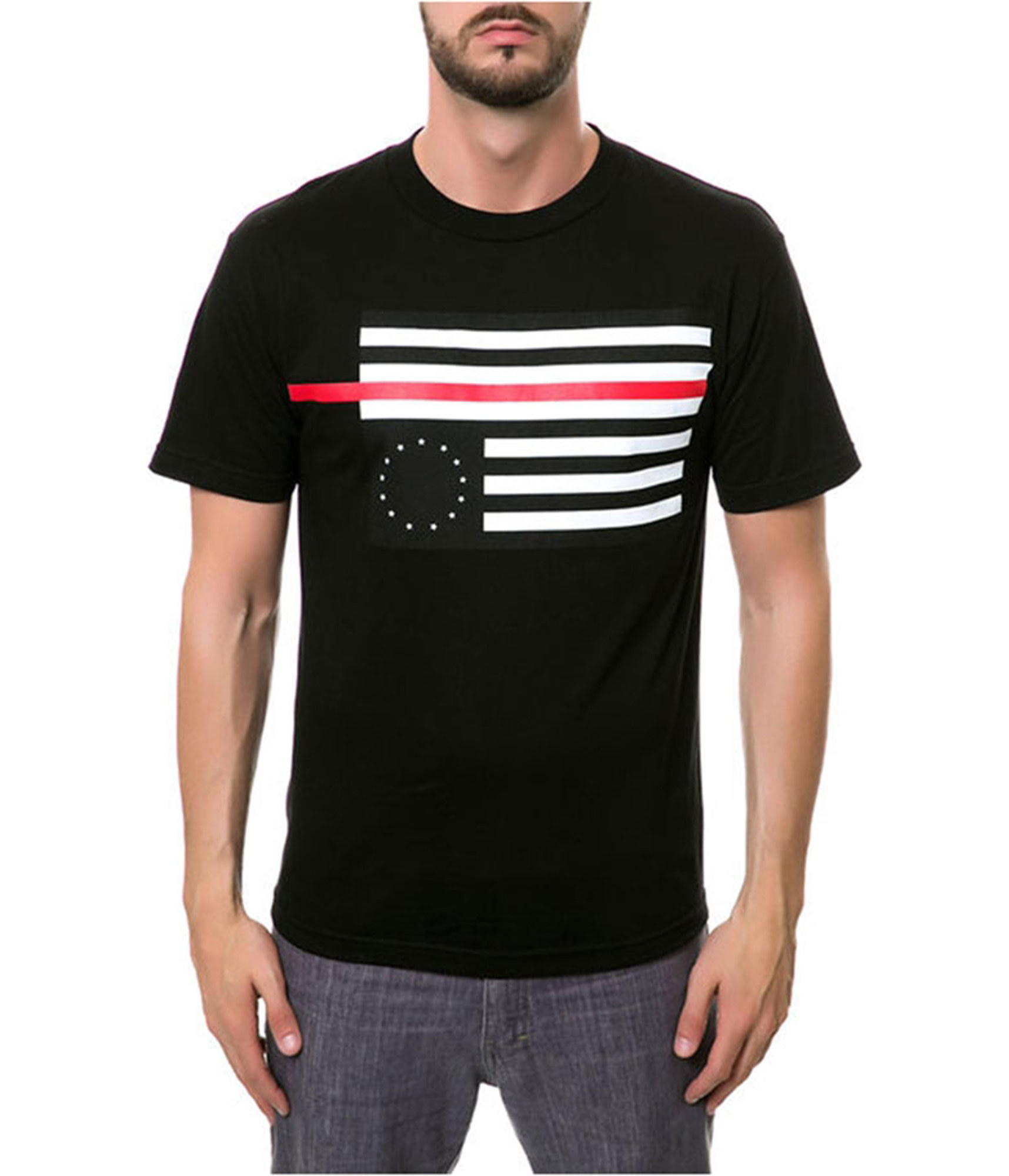Black Scale Mens The Rebel Red Flag Graphic T-Shirt 4390₽