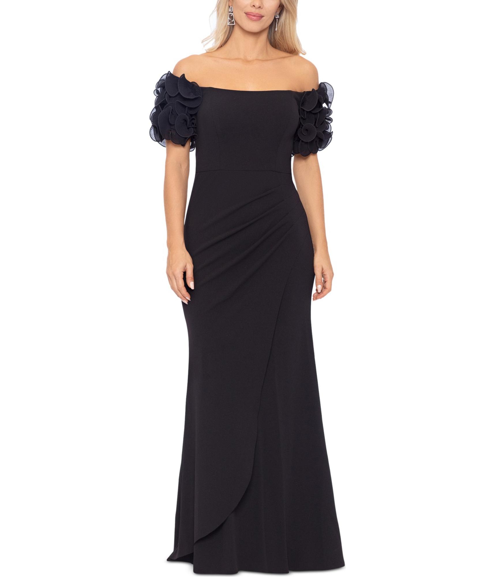 Buy XSCAPE Womens Ruffle Sleeve Gown Dress Online