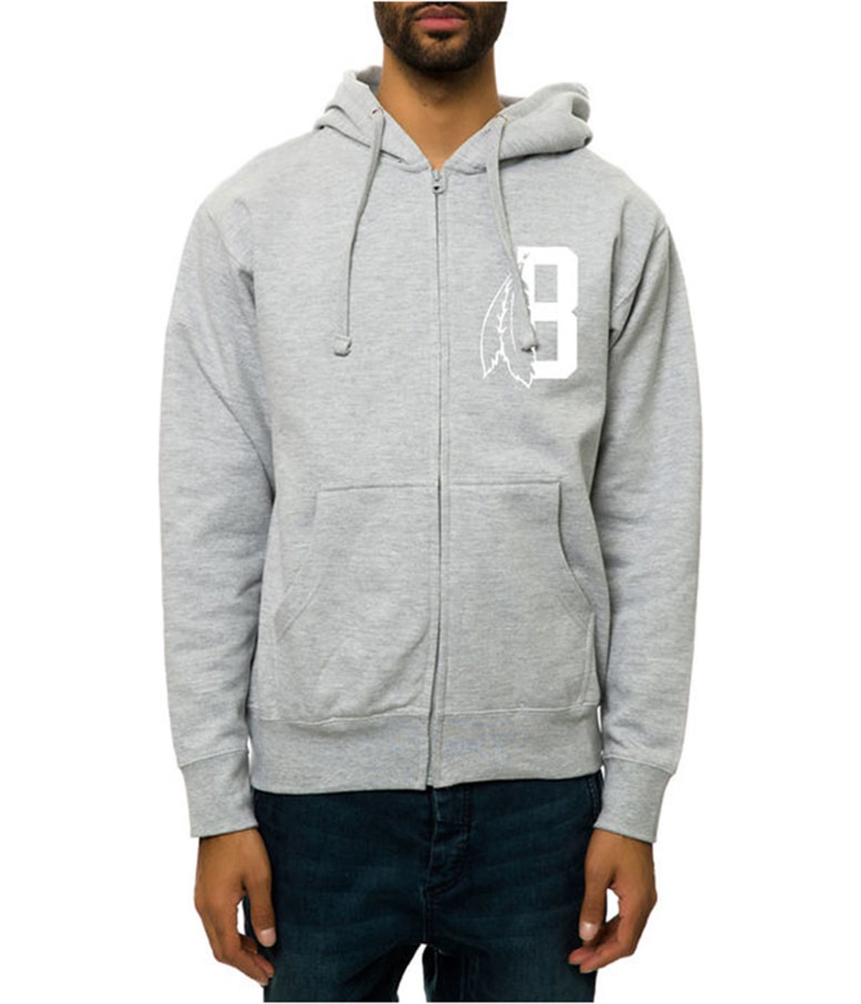 Black Scale Mens The Feather B Logo FZ Hoodie Sweatshirt 7290₽