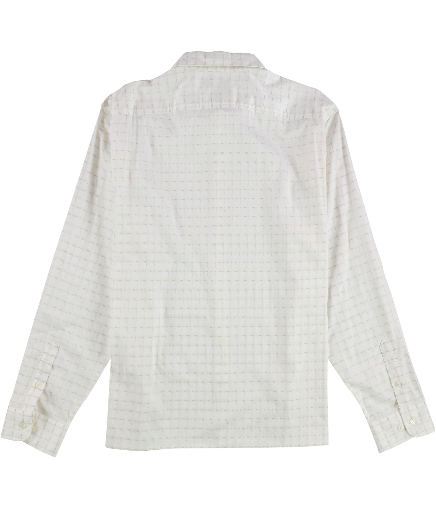 Perry Ellis Mens Dobby Geo Print Stretch Button Down Dress Shirt 9090₽