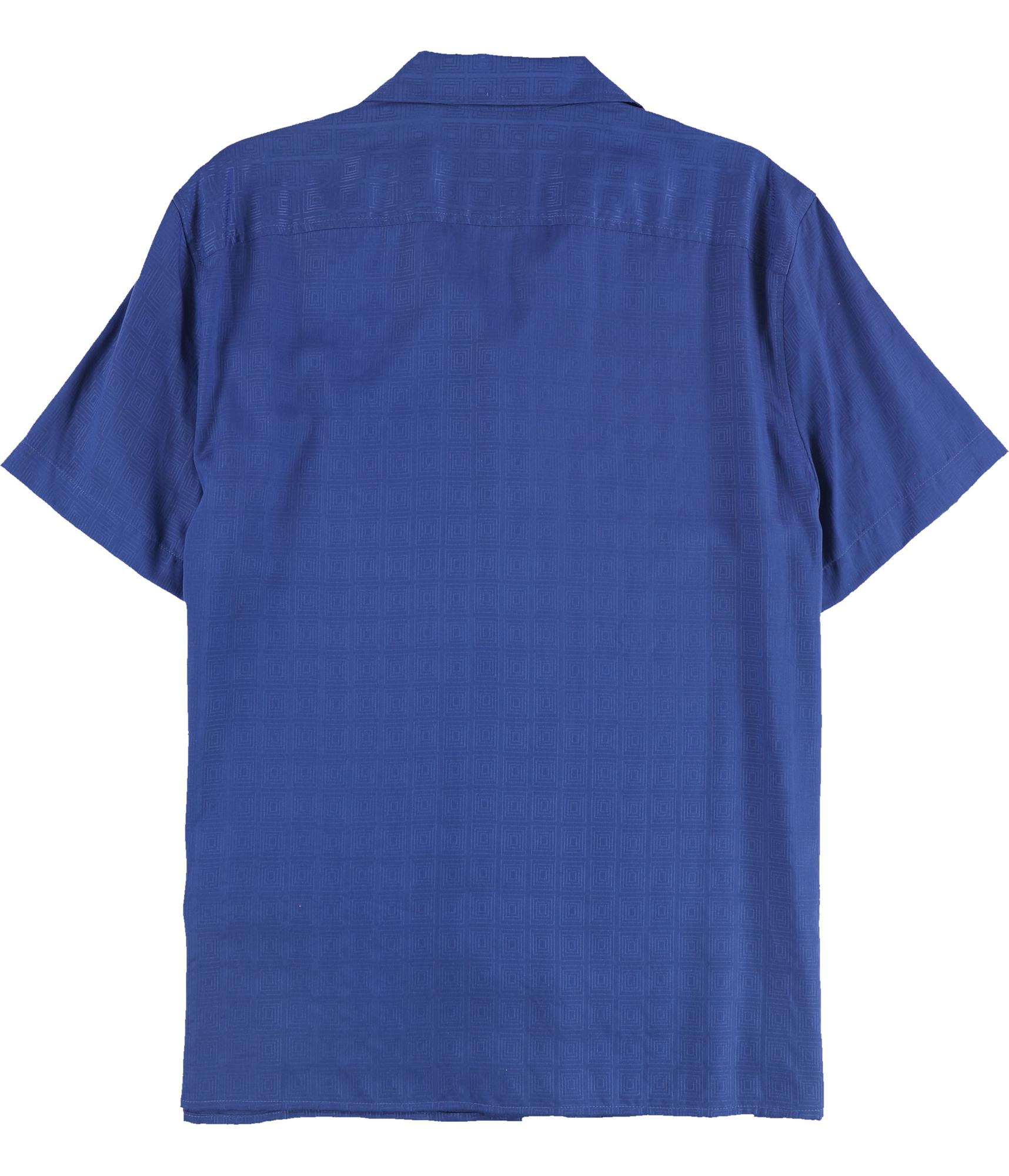 Perry Ellis Mens Geo Camp Button Up Shirt - Picture 2 of 3