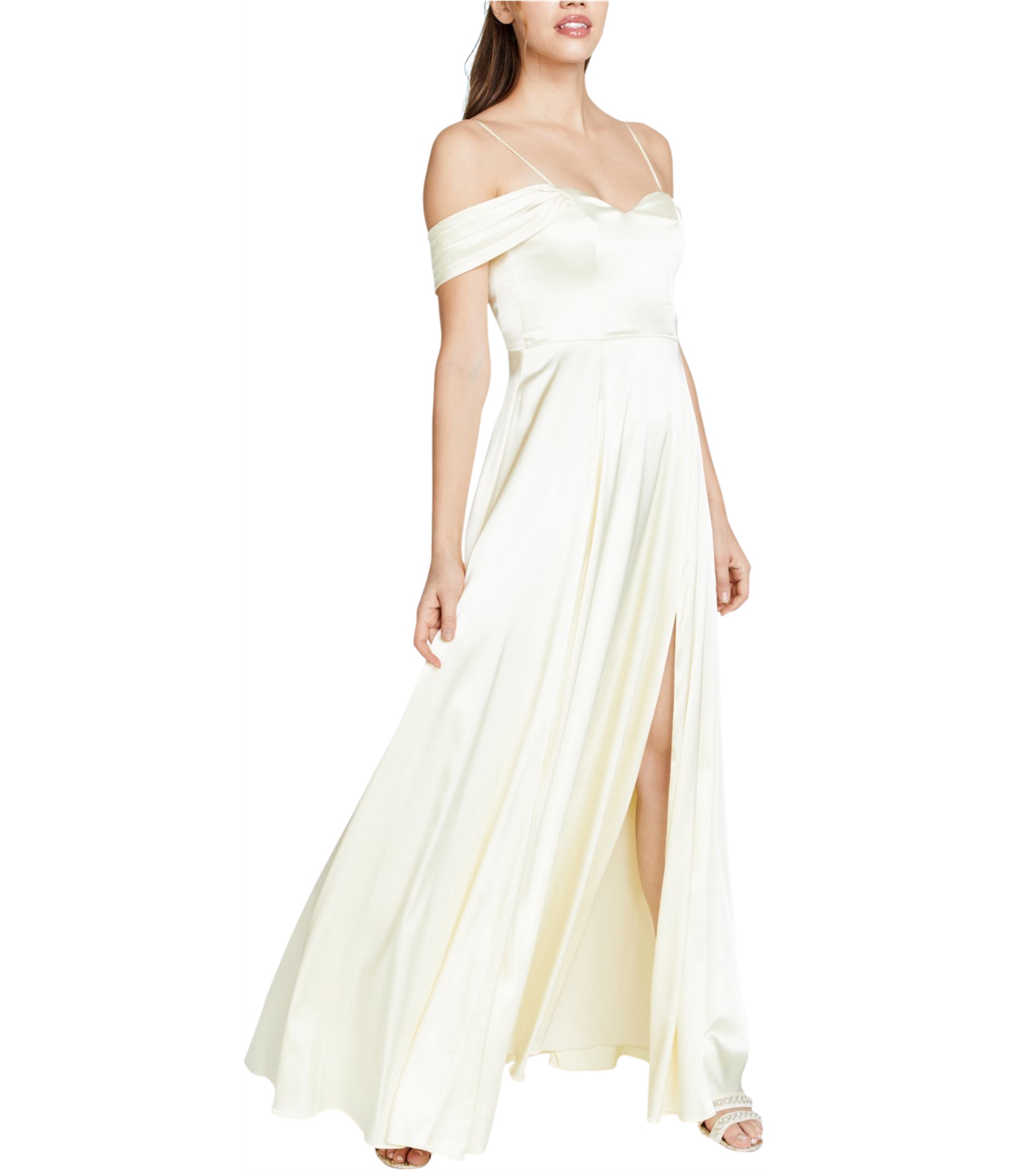 sequin hearts white dress Buy Sequin Hearts Womens Satin Cold Shoulder Gown Dress Online