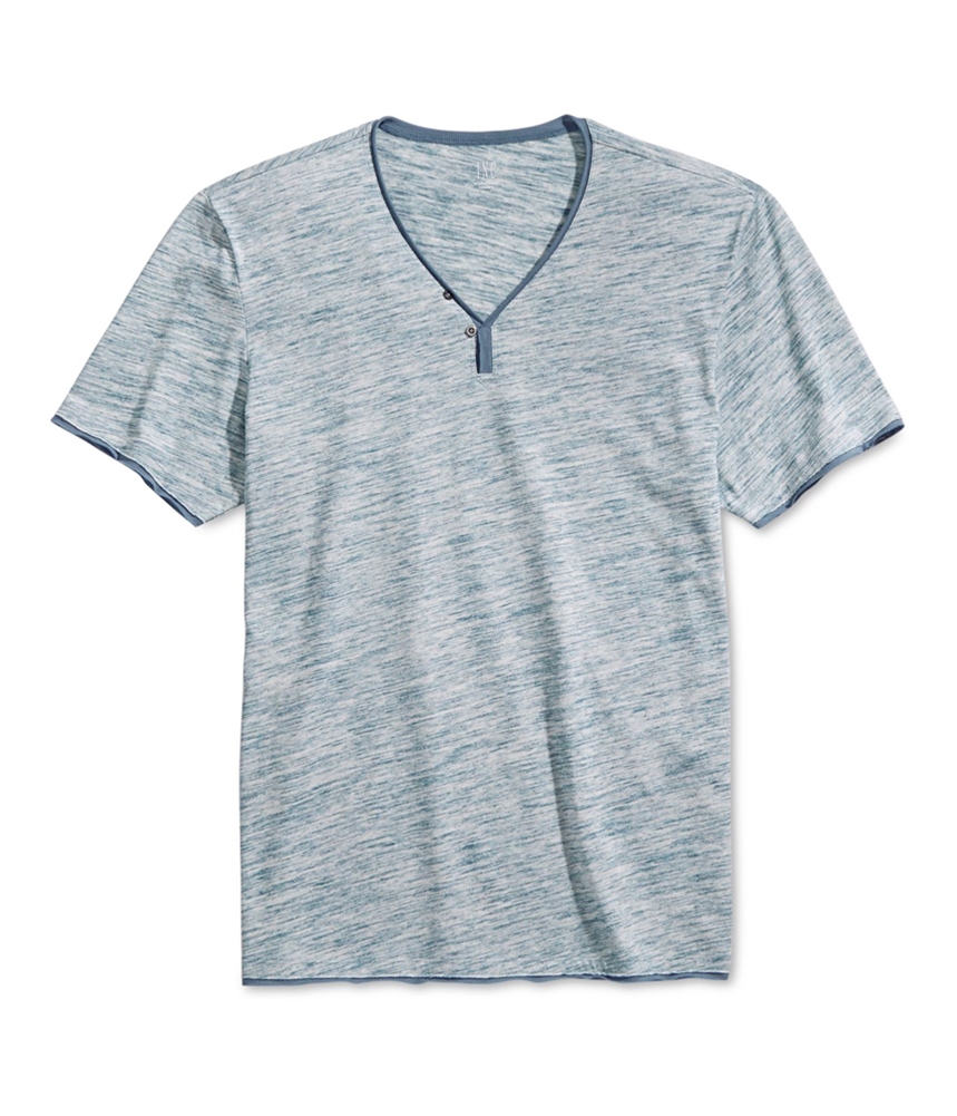 I.N.C Mens Heathered Y-Neck Graphic T-Shirt - Picture 2 of 3