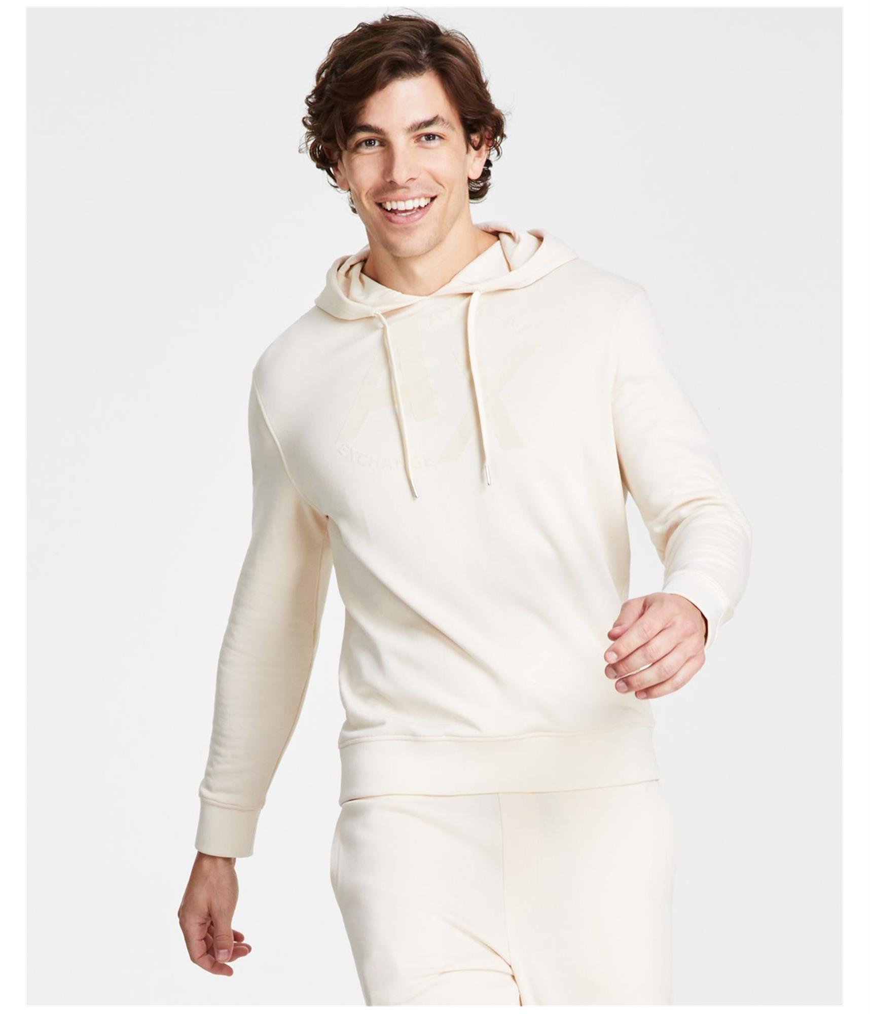 Мужская толстовка с капюшоном и графическим принтом с большим логотипом Armani Mens 8190₽