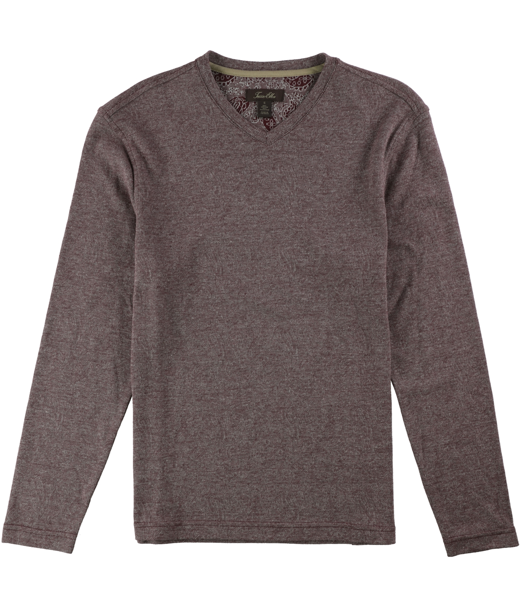 Tasso Elba Mens Jacquard Basic T-Shirt