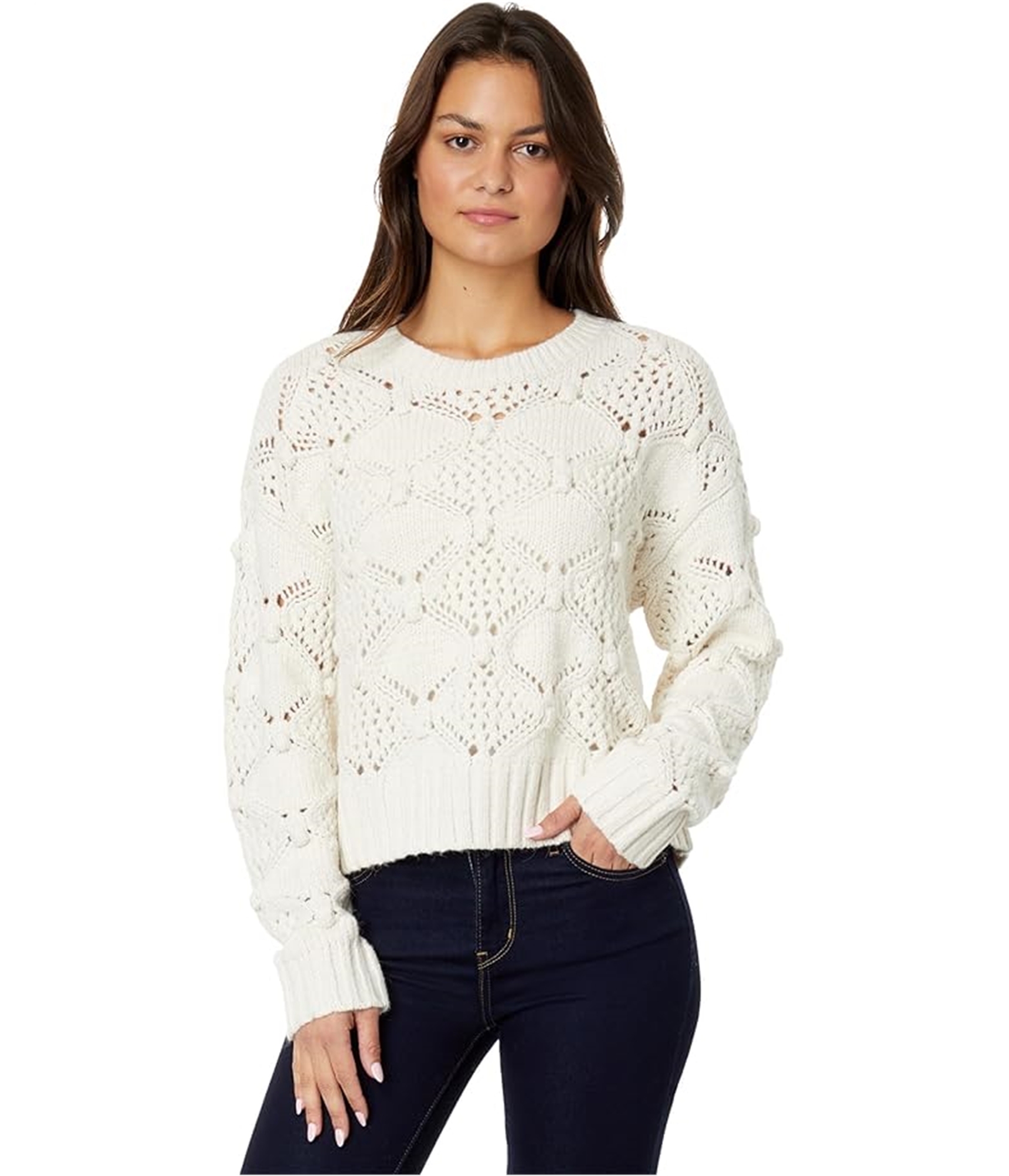 Lucky Brand Womens Open Stitch Pullover Sweater - Picture 5 of 6