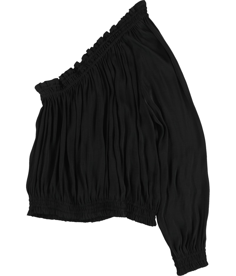 bar III Womens Solid One Shoulder Blouse