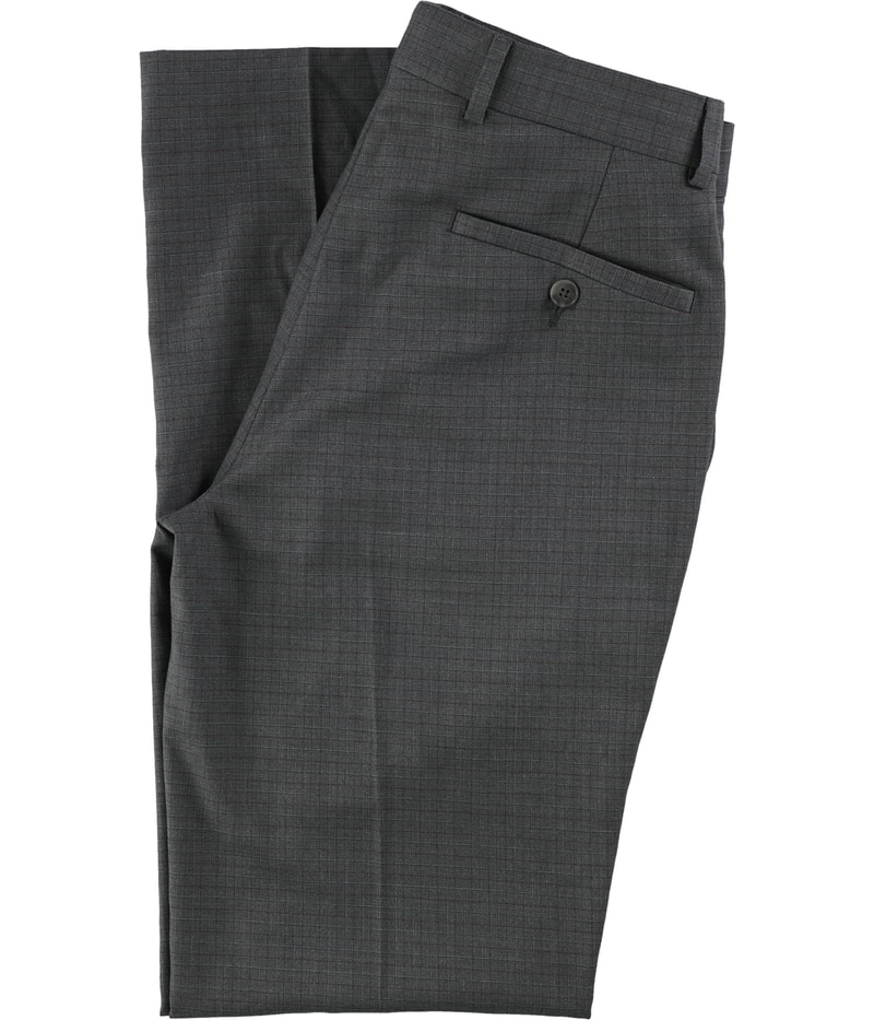 Kenneth Cole Mens Plaid Techni-Cole Straight Leg Dress Pant Slacks, view 2