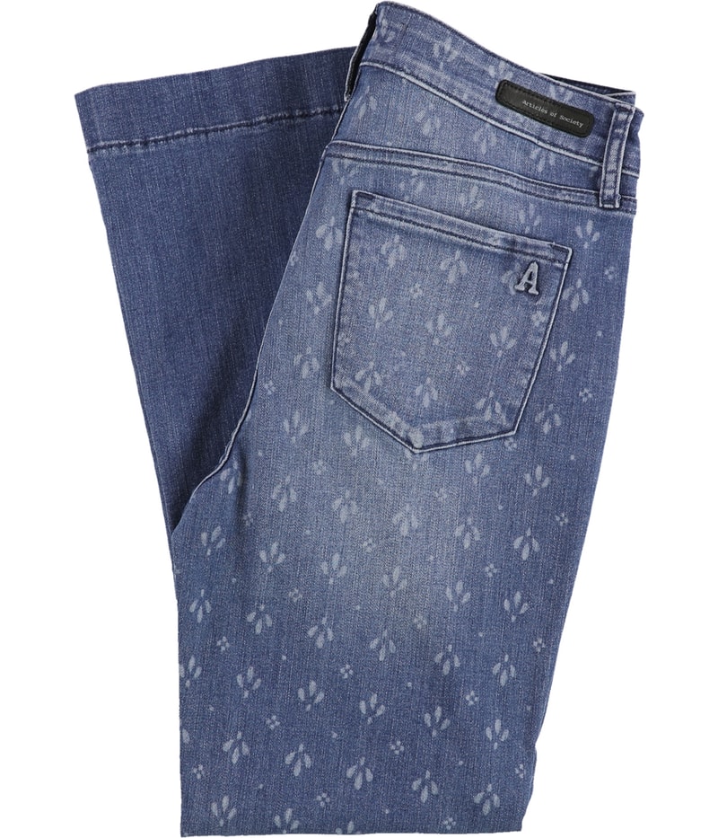 Articles of Society Womens London Flare Regular Cropped Jeans