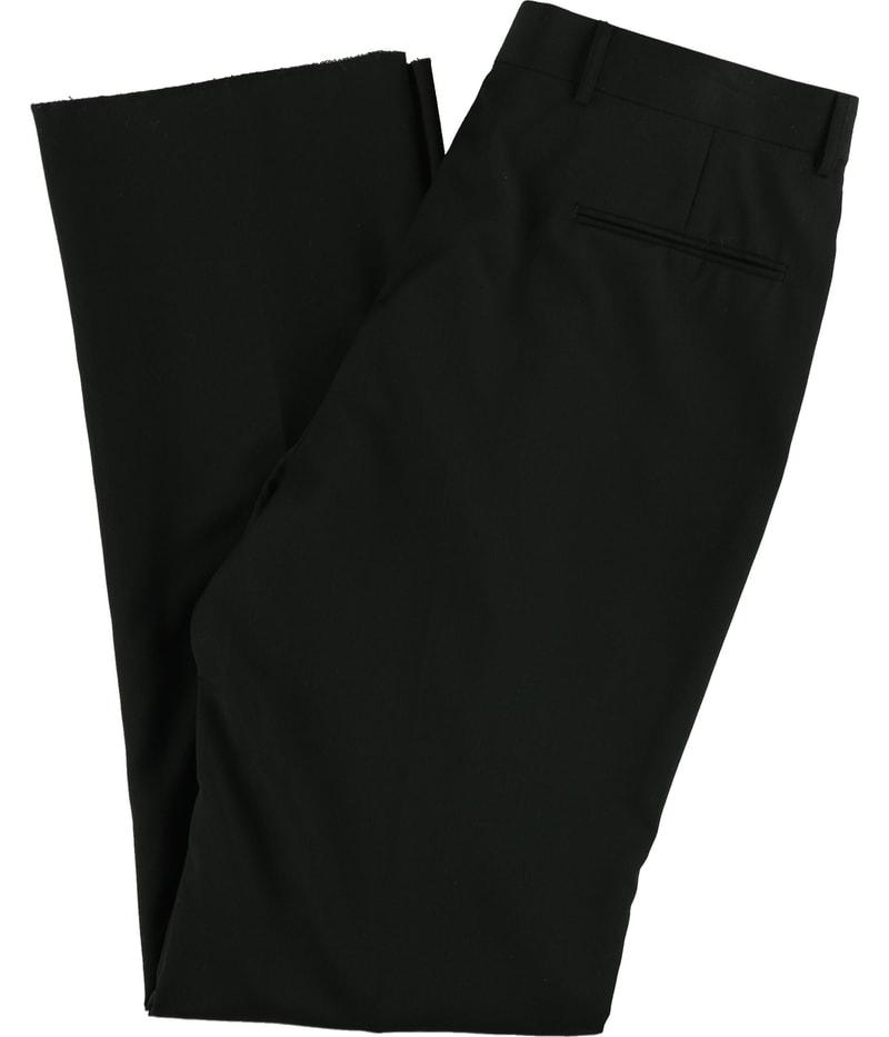 Jones New York Mens Solid Straight Leg Dress Pant Slacks in Black, image 2 of 2