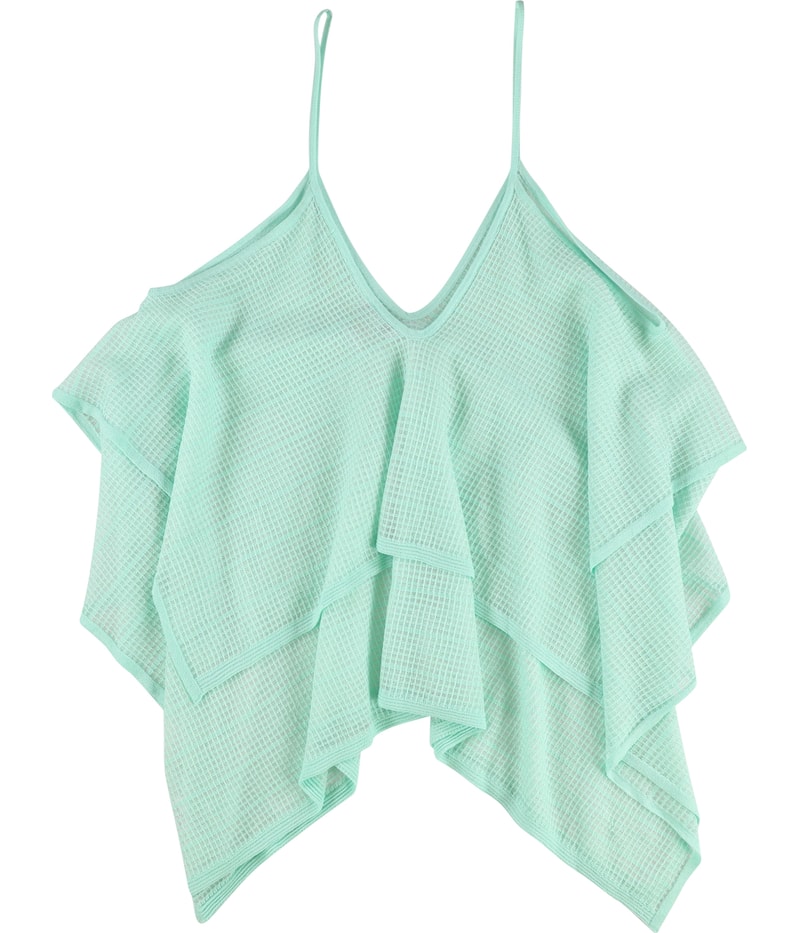 bar III Womens Draped Asymmetrical Tank Top