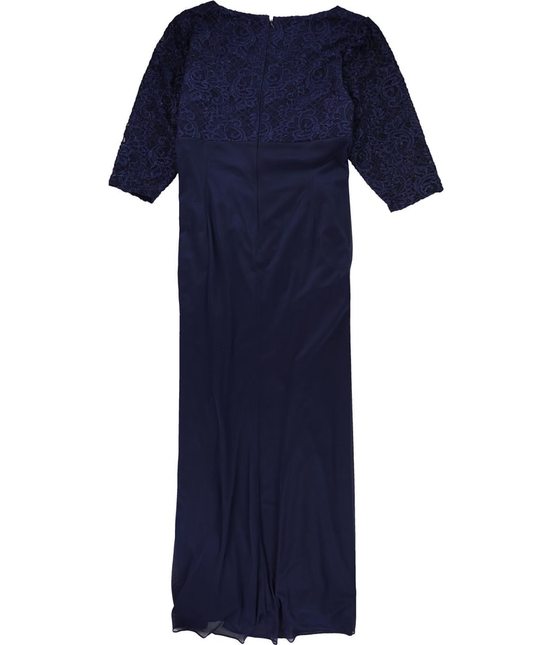 Alex Evenings Womens Embellished Empire Waist Gown Dress