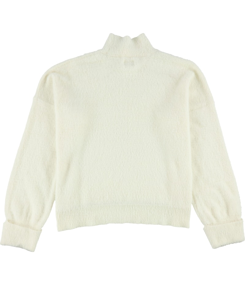 Hippie Rose Womens Eyelash Mock-Neck Pullover Sweater
