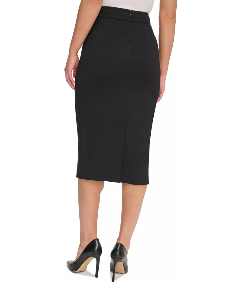 Tommy Hilfiger Womens Solid Ponte Pencil Skirt