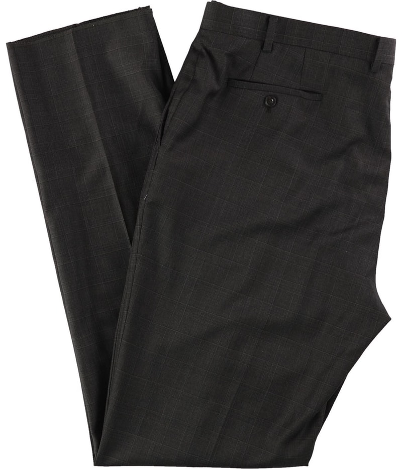Michael Kors Mens Plaid Straight Leg Slacks Dress Pants