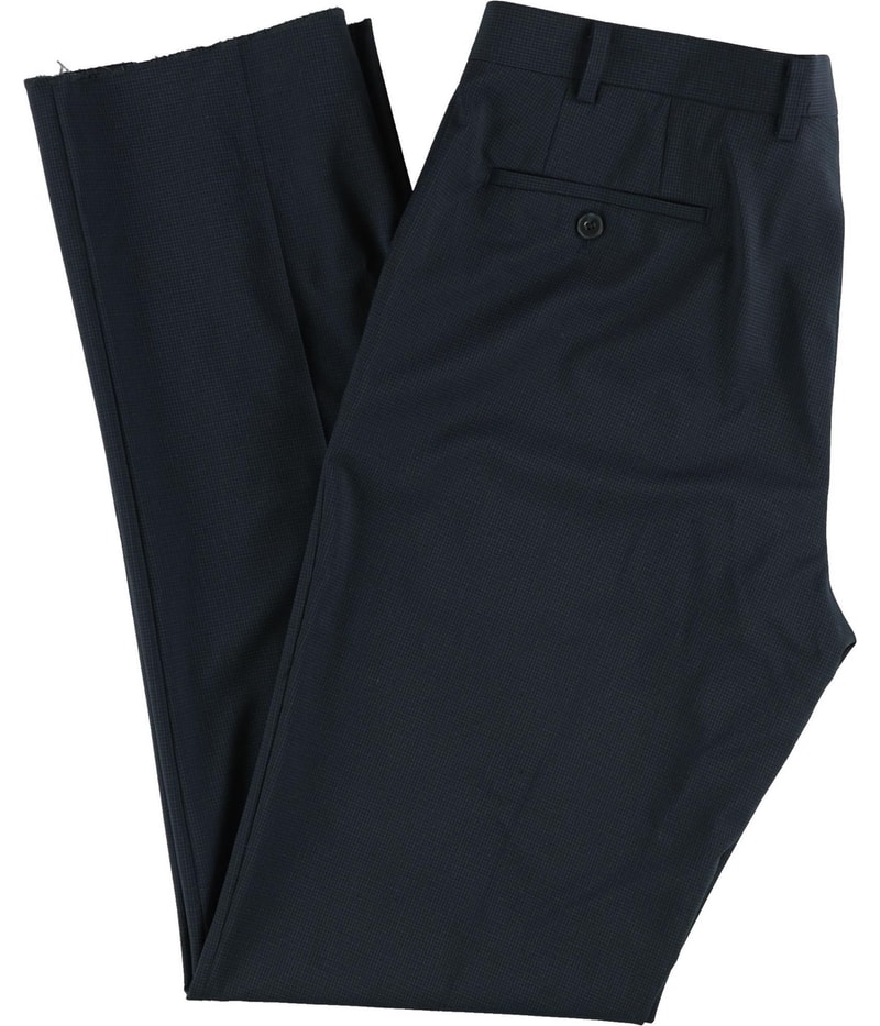Michael Kors Mens Check Straight Leg Slacks Dress Pants