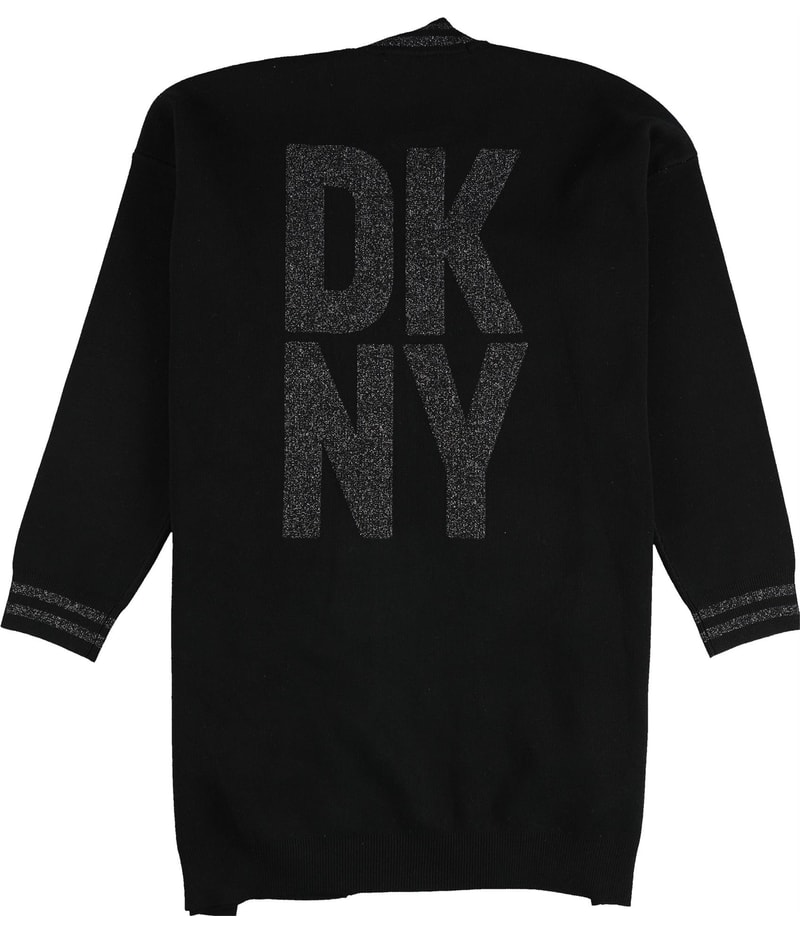 DKNY Womens Open Front Cardigan Blouse