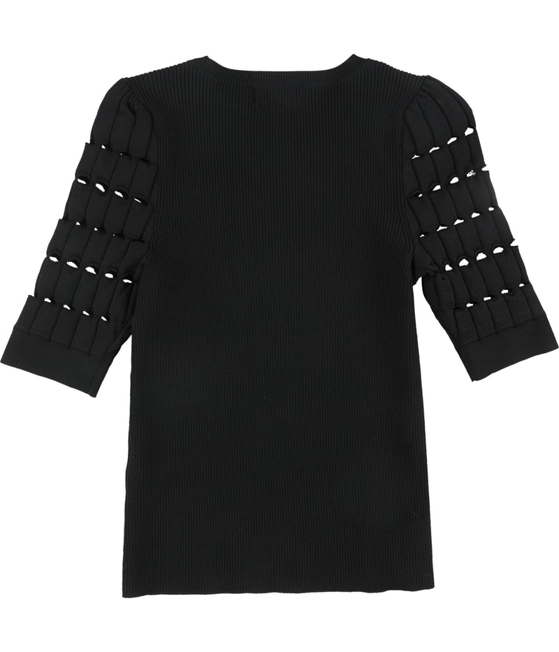 DKNY Womens Cutout Sleeves Pullover Sweater
