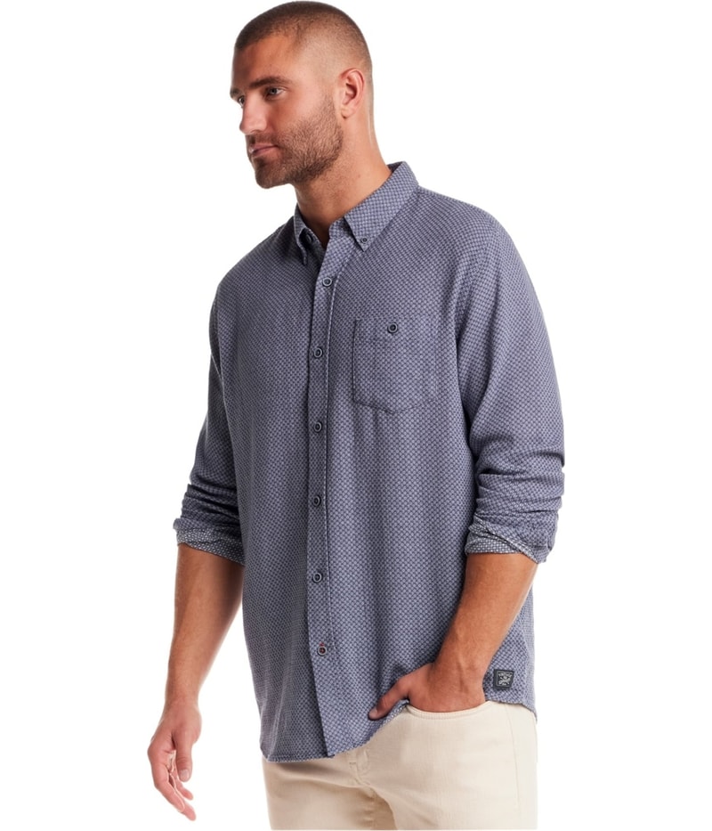 Weatherproof Mens Geometric Dobby Button Up Shirt