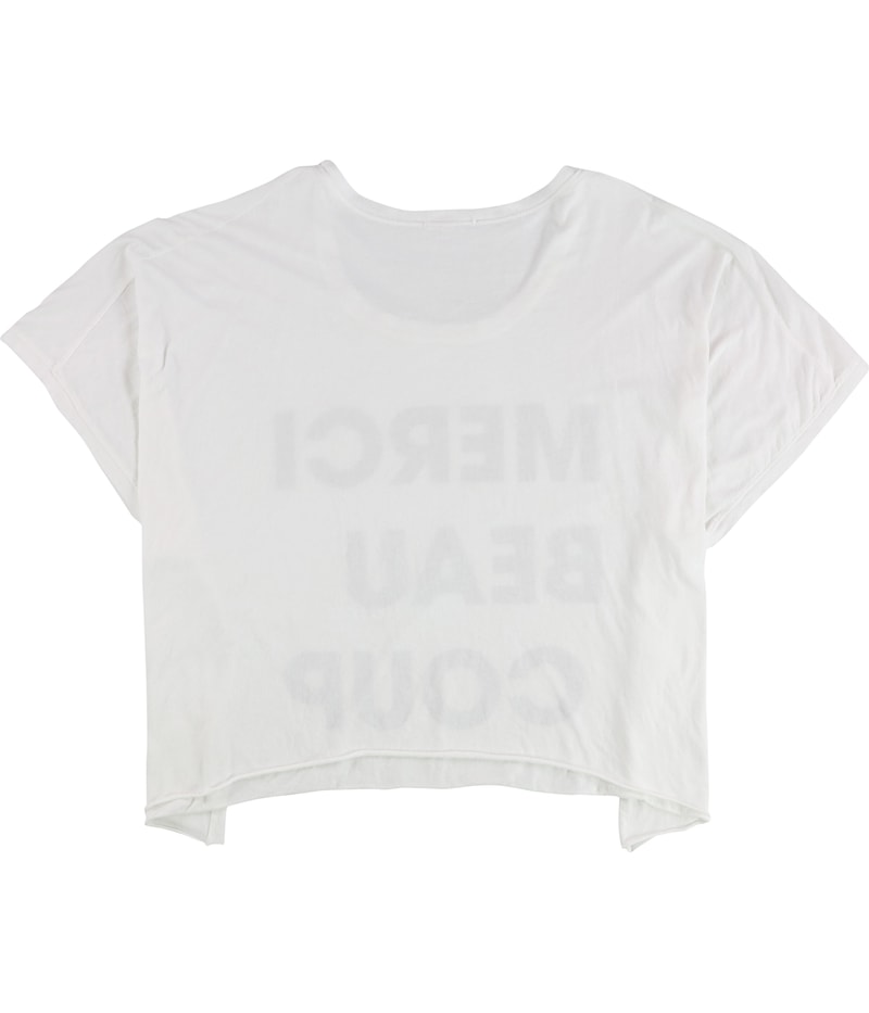 TRULY MADLY DEEPLY Womens Merci Beau Coup Graphic T-Shirt