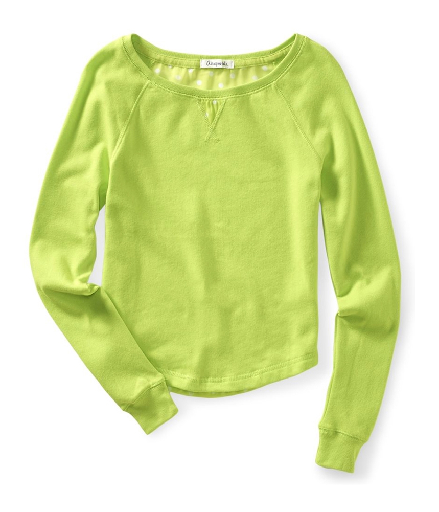 Aeropostale Womens Chiffon Back Embellished T-Shirt, Green, Juniors, X-Large - Bild 1 von 2