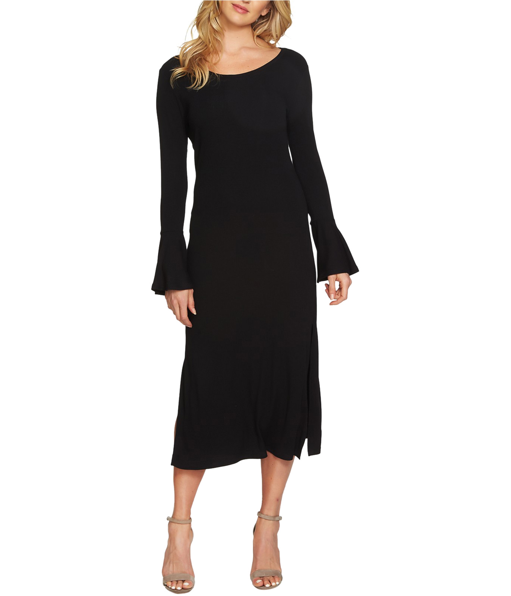 1.STATE Womens Ribbed Midi Dress - Picture 3 of 3