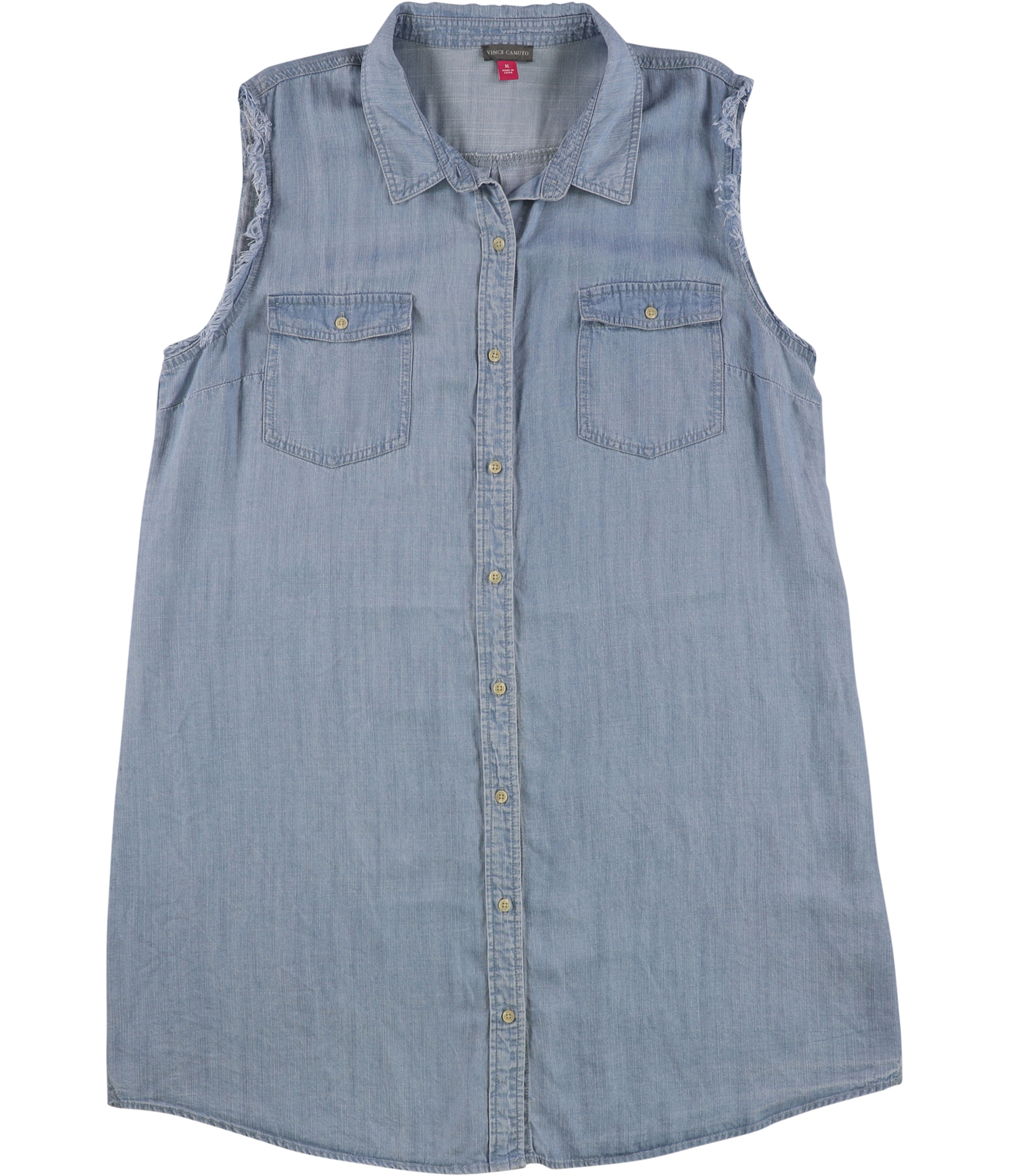 vince camuto denim shirt dress Vince Camuto Women's Sleeveless Midi Dress - Blue
