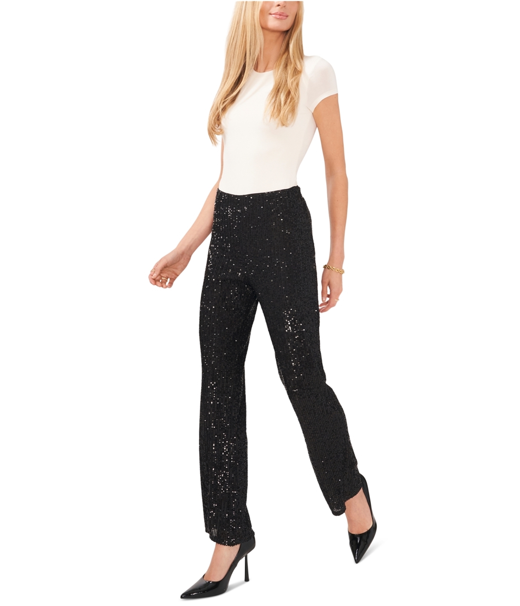 Vince Camuto Womens Sparkle Shine Casual Trouser Pants - Picture 2 of 3