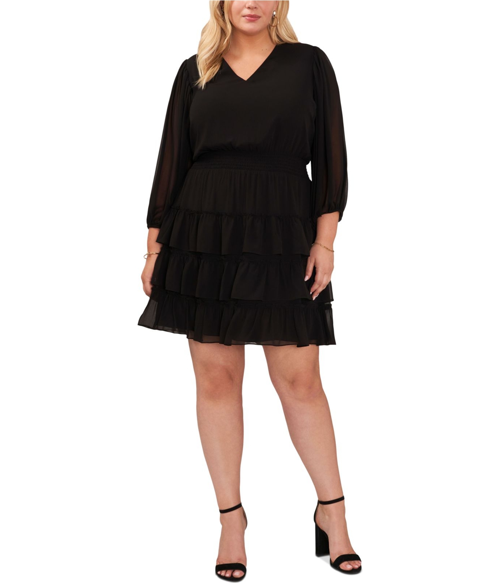 Buy Vince Camuto Womens Smocked Waist Blouson Dress Online | Tags Weekly