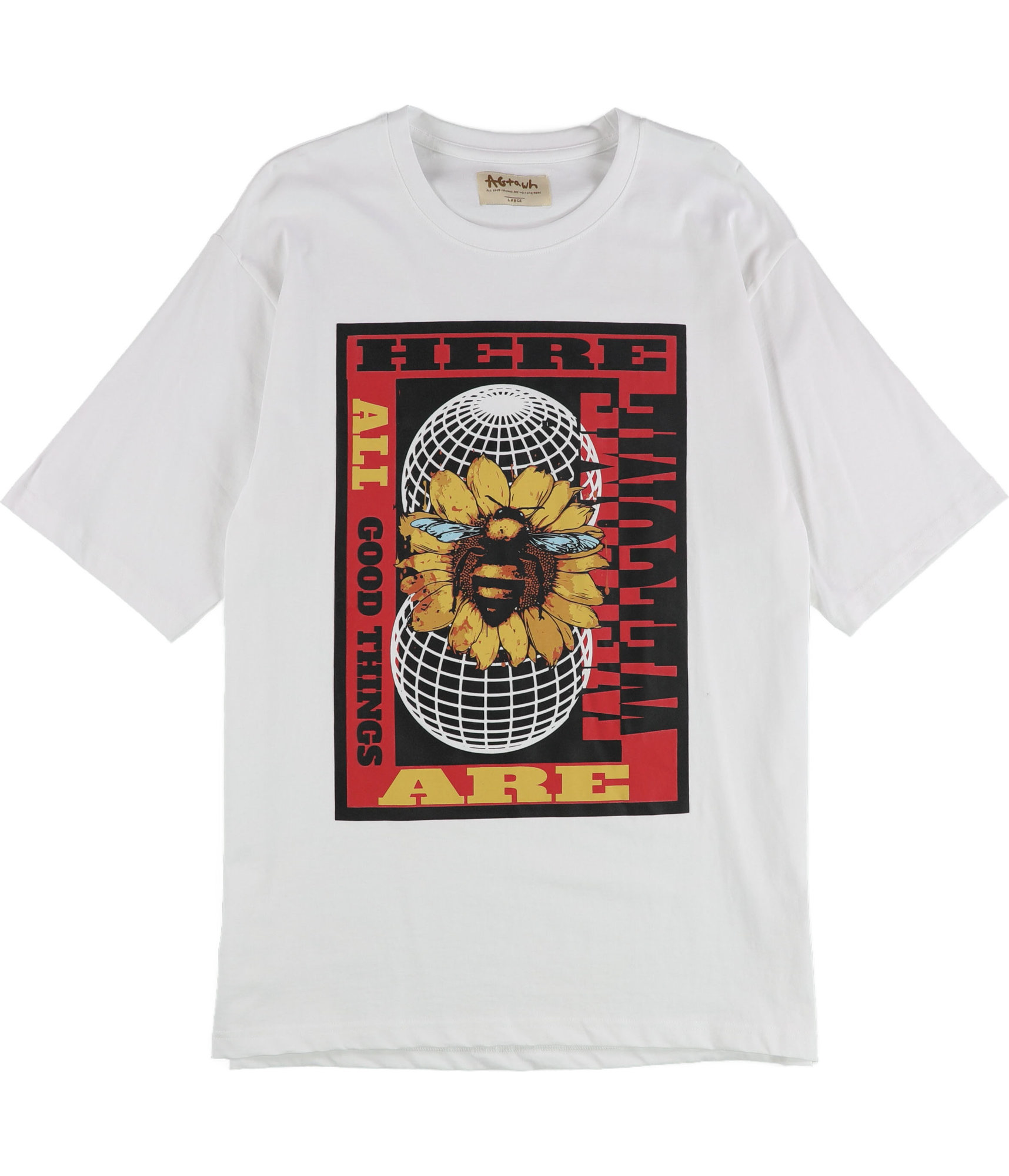 AGtawh Mens Bee Welcome Graphic T-Shirt 4390₽