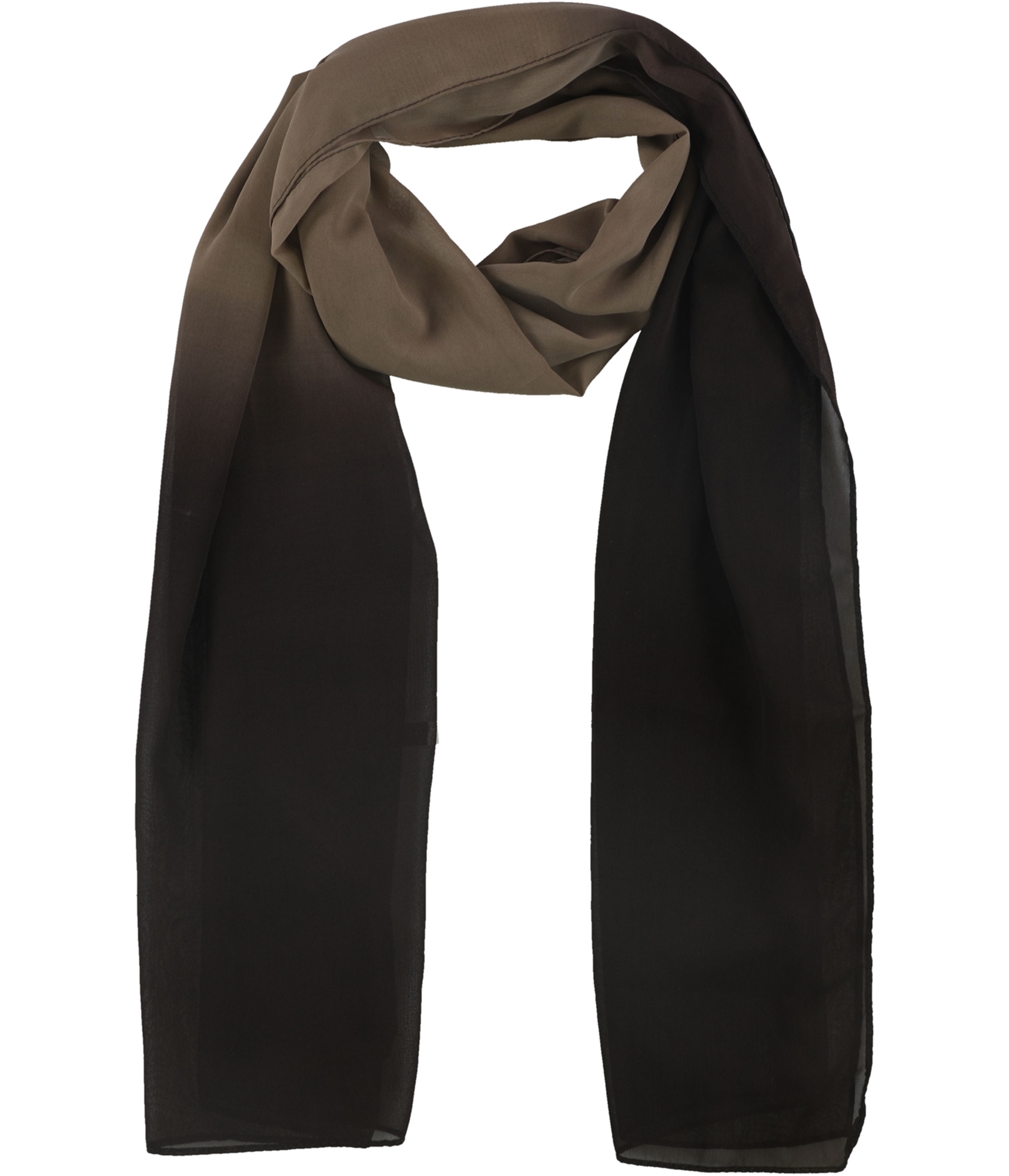 Женский шарф-хиджаб ручной работы с эффектом омбре из коллекции Verona, коричневый, Один размер