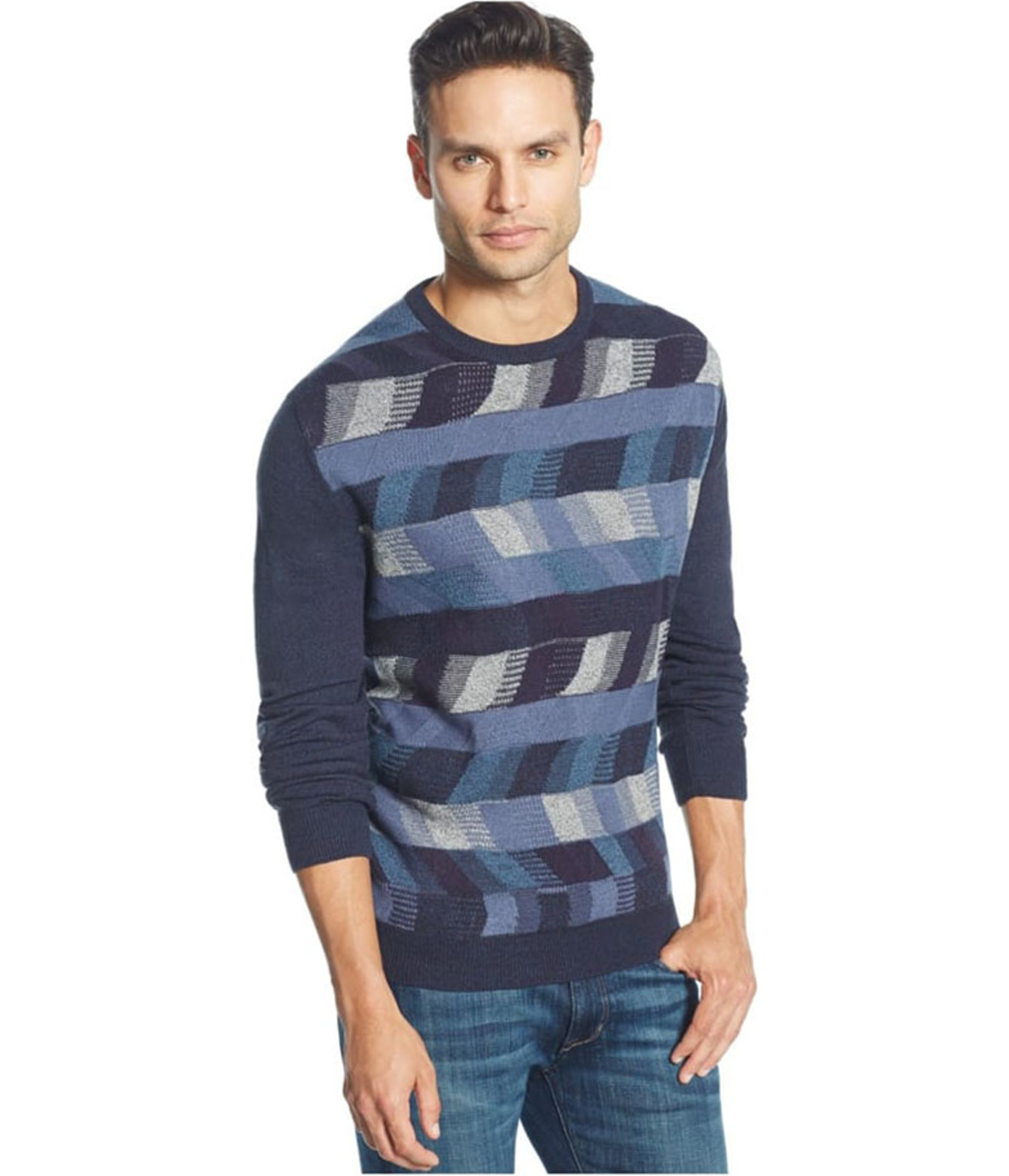 Weatherproof Mens Vintage Box Print Pullover Sweater 6390₽