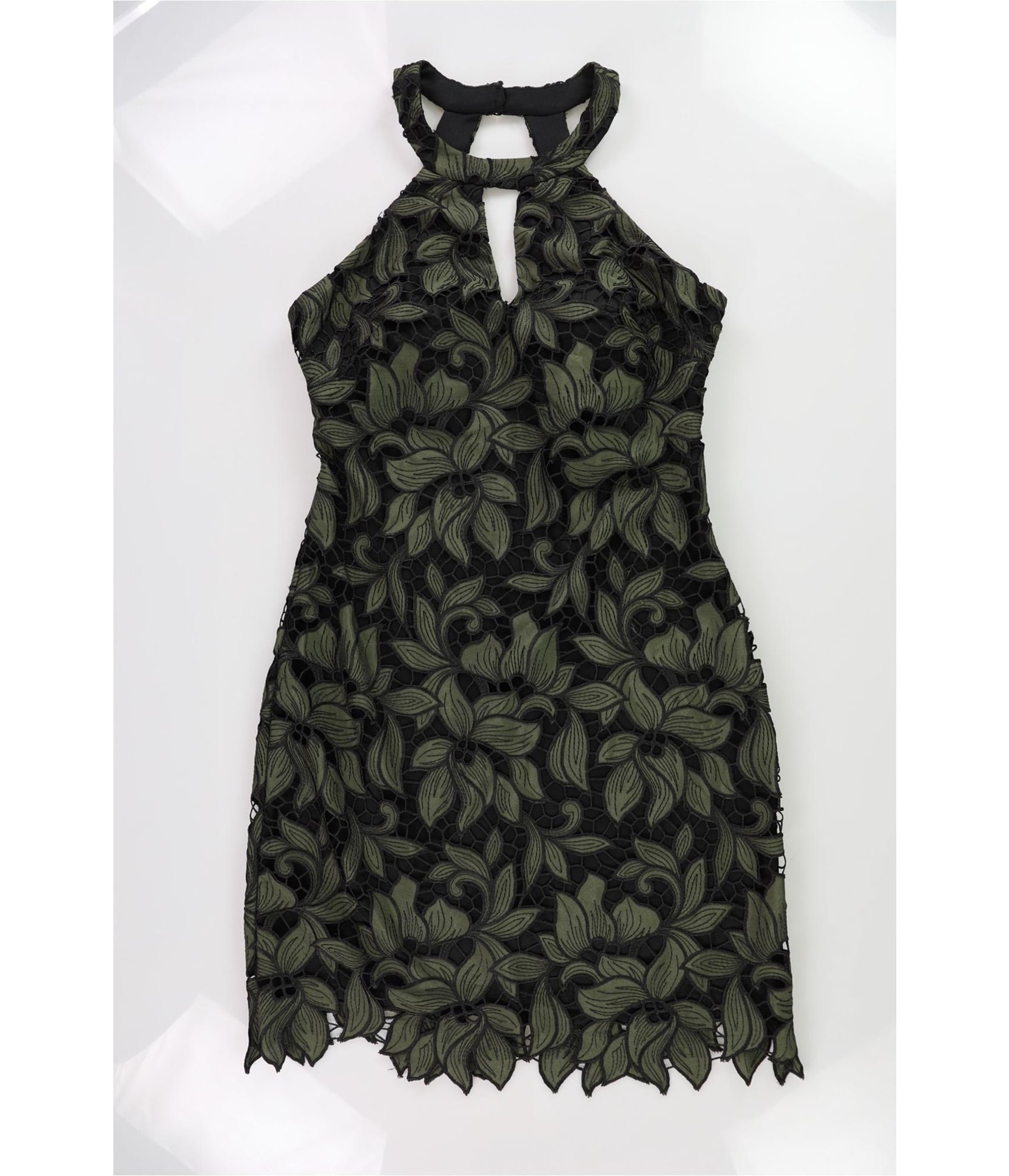 guess green lace dress Guess Women's Cotton Eyelet Asymmetric Midi Dress Green Size 14 - Bed Bath  & Beyond