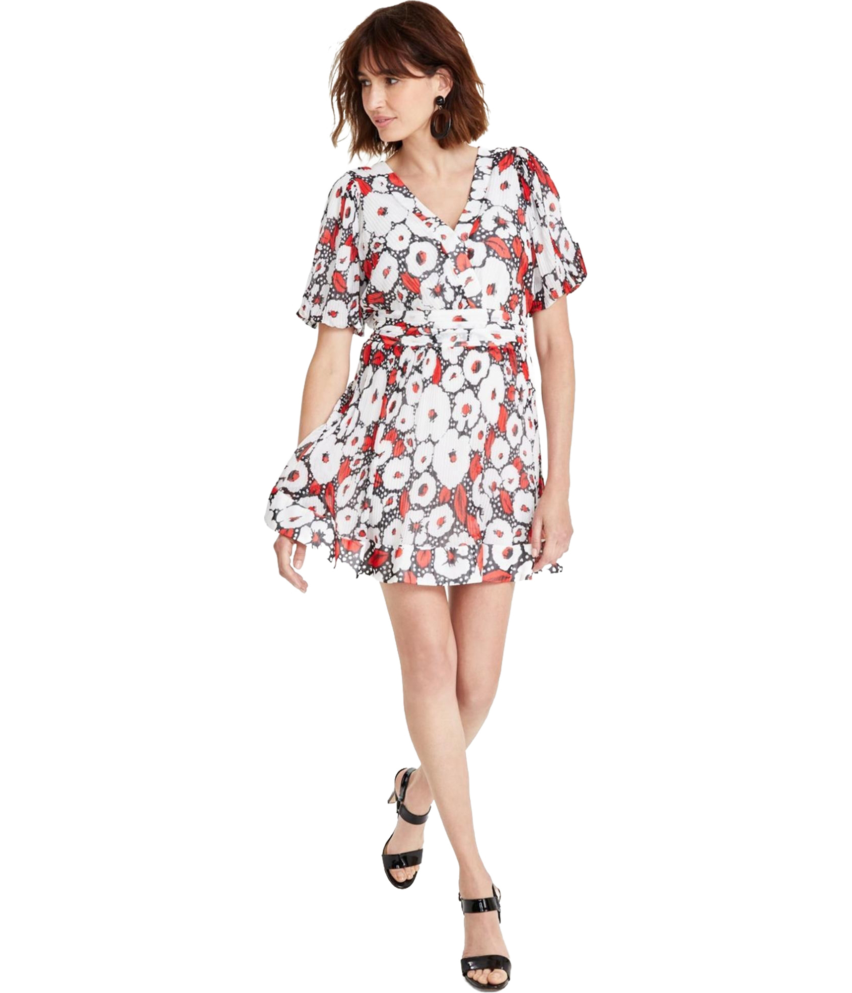 Karl Lagerfeld Womens Apple Wrap Slip Fit & Flare Dress - Picture 3 of 3