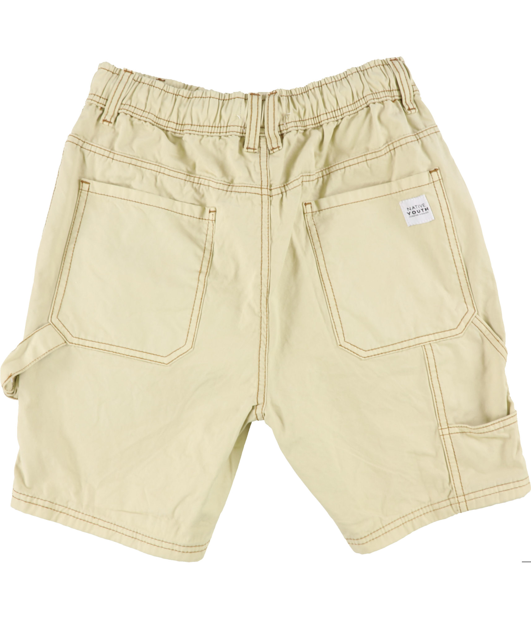 NATIVE YOUTH Mens Contrasting Colors Casual Chino Shorts