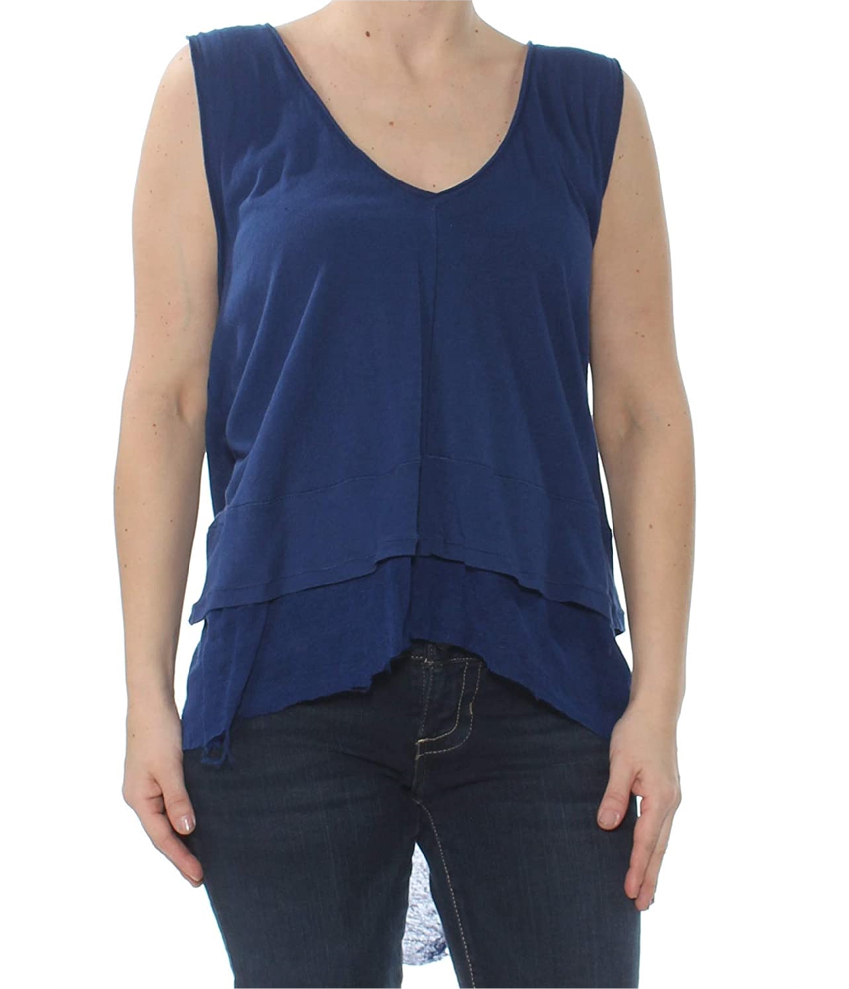 Free People Womens Peachy Distressed Tank Top - Picture 2 of 3