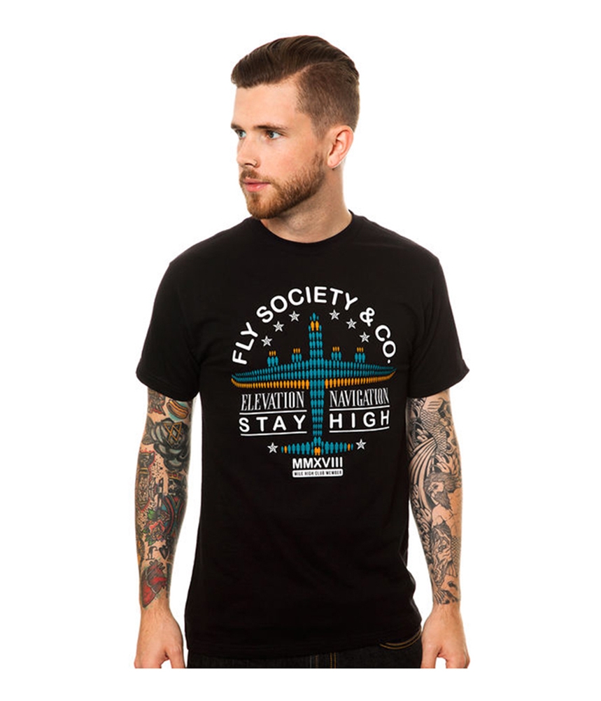 Fly Society Mens The Navigators Graphic T-Shirt - Picture 2 of 2