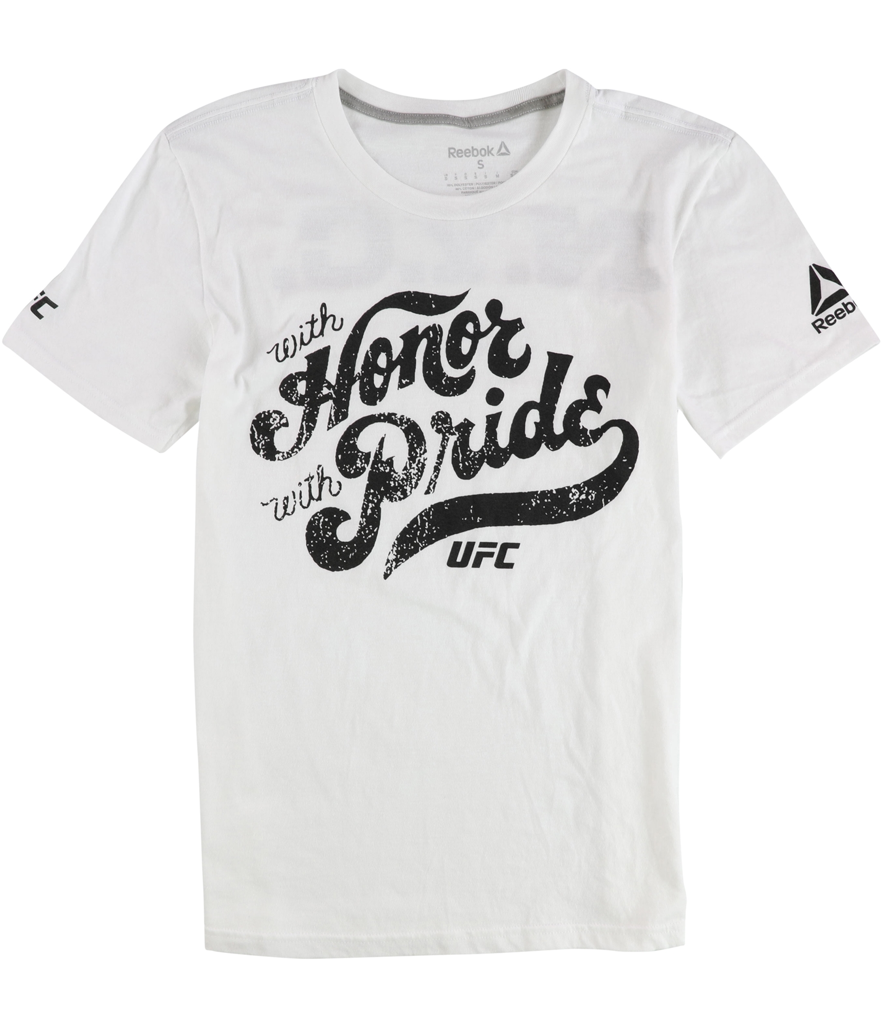 Reebok Mens With Honor With Pride Graphic T-Shirt, White, Small