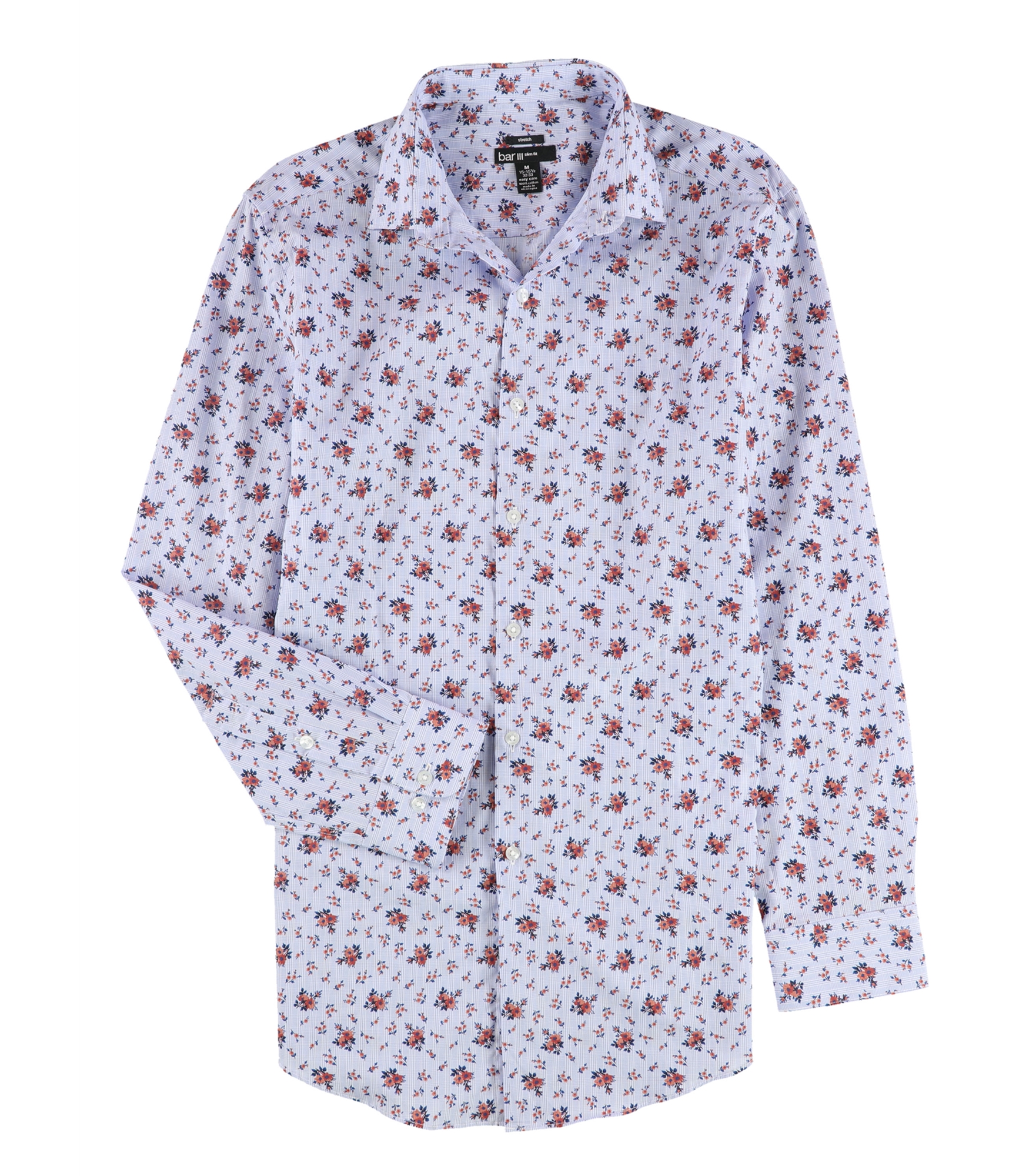 bar iii dress shirt Amazon.com: Bar III Mens Slim Fit Floral Print Dress Shirt Blue M : Clothing, Shoes & Jewelry