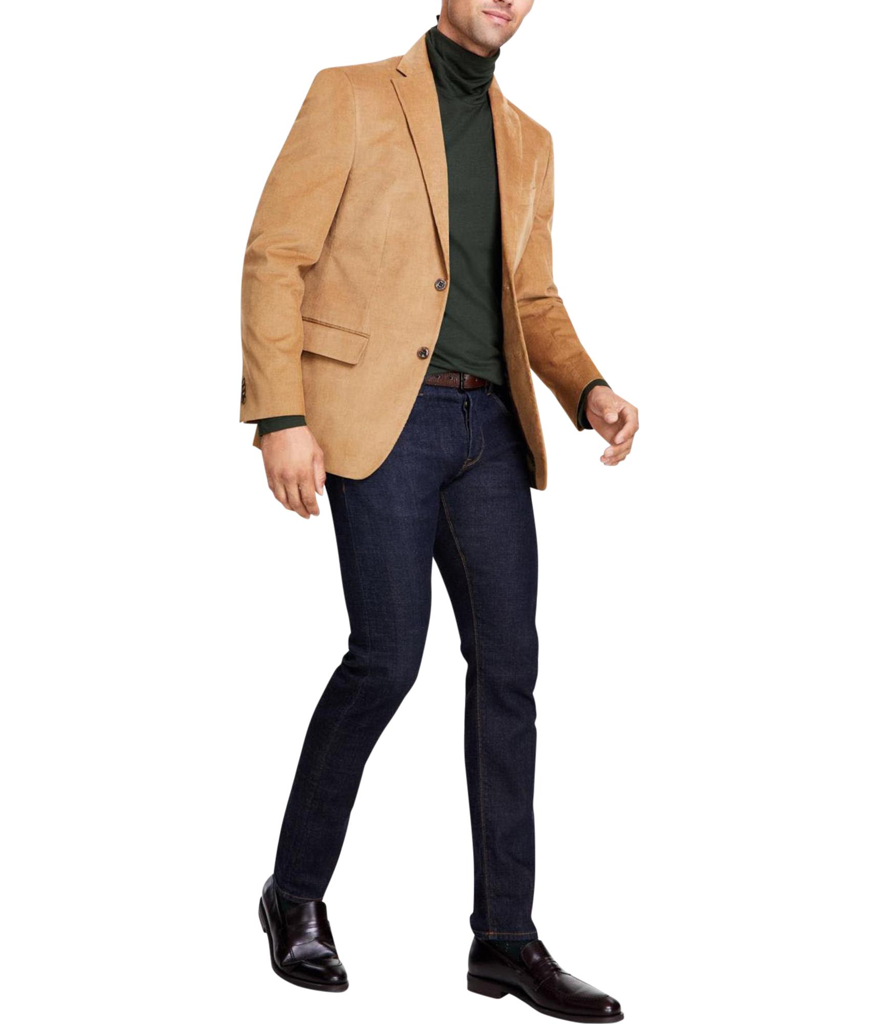 Мужской вельветовый пиджак-блейзер на двух пуговицах современного покроя от Tommy Hilfiger 26690₽