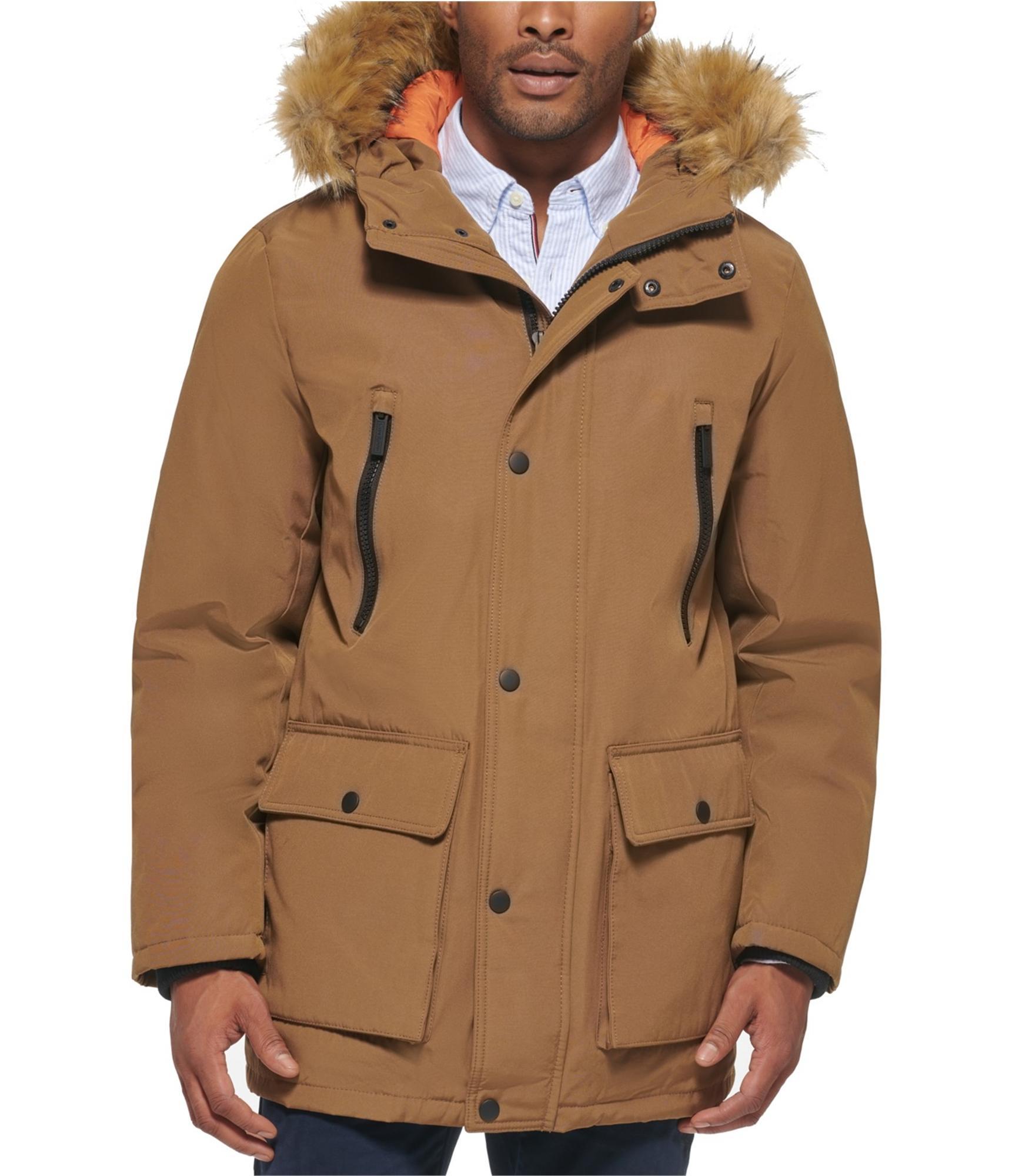 Club Room Mens Faux Fur Jacket Parka Coat - Picture 3 of 9