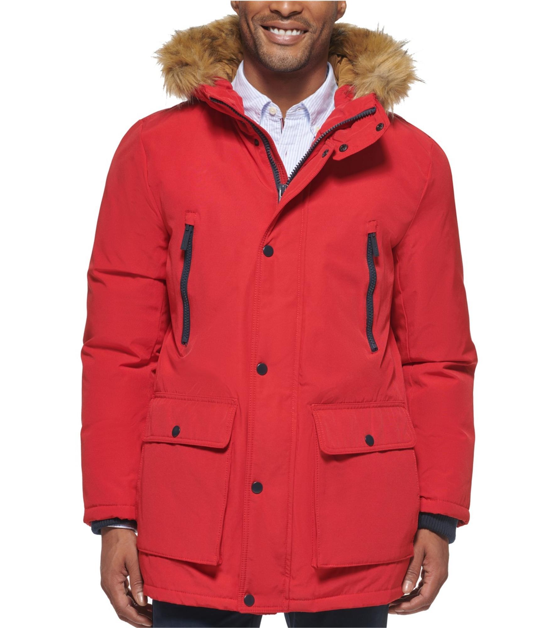 Club Room Mens Faux Fur Jacket Parka Coat - Picture 6 of 9